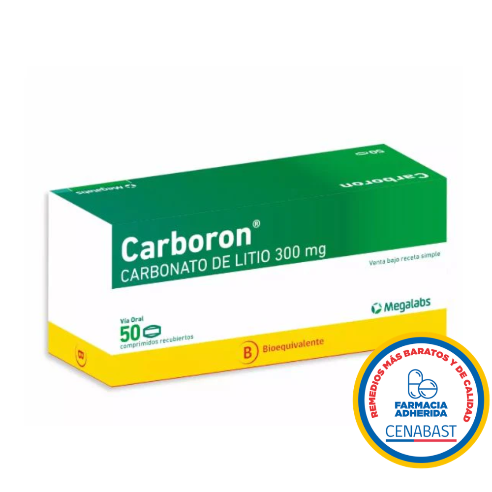 CARBORON COM 300 MG X 50 COM CENABAST