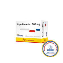 CIPROFLOXACINO COMP REC 500 MG X 6 UN. ASC CENABAST