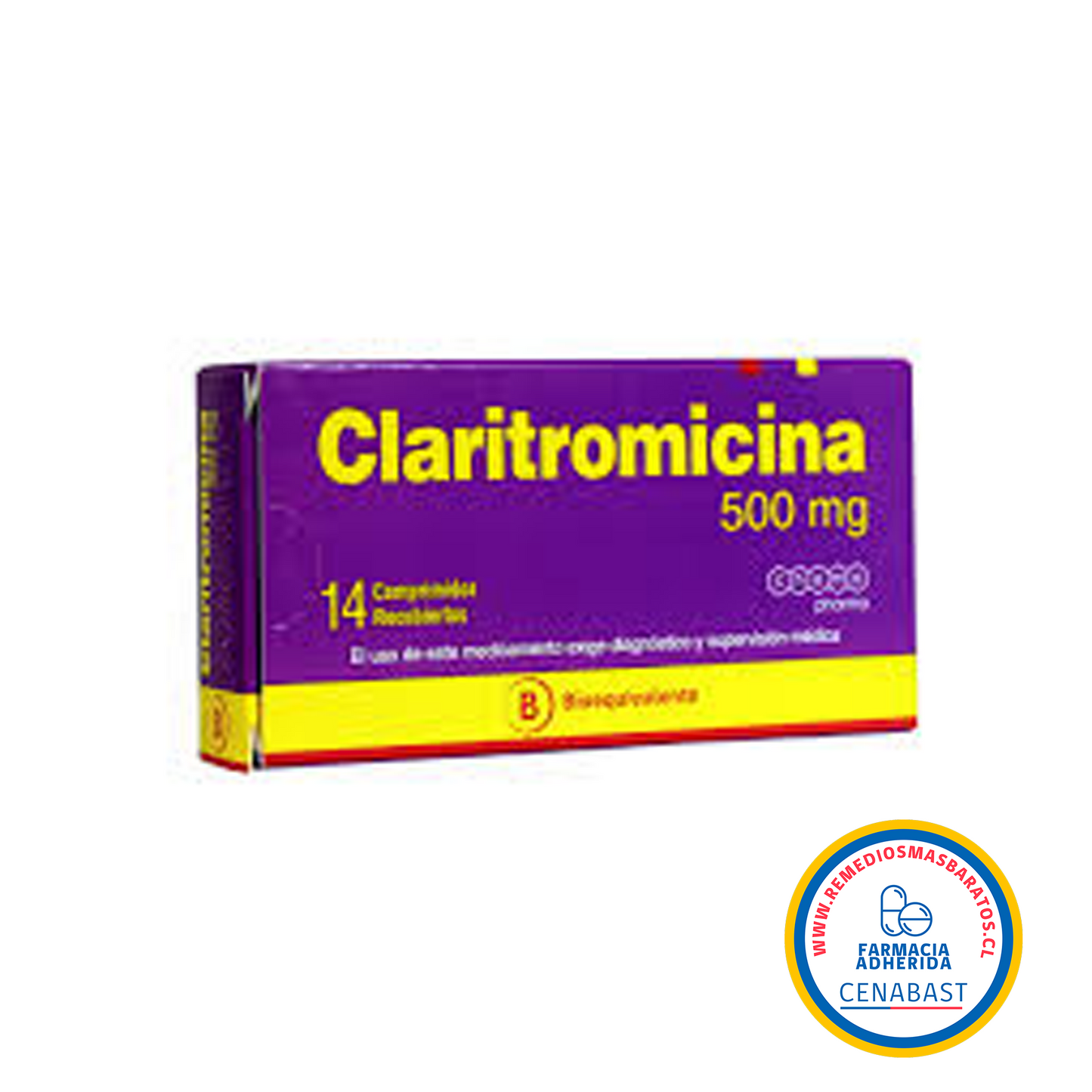 CLARITROMICINA 500MG X14 COMPRIMIDOS