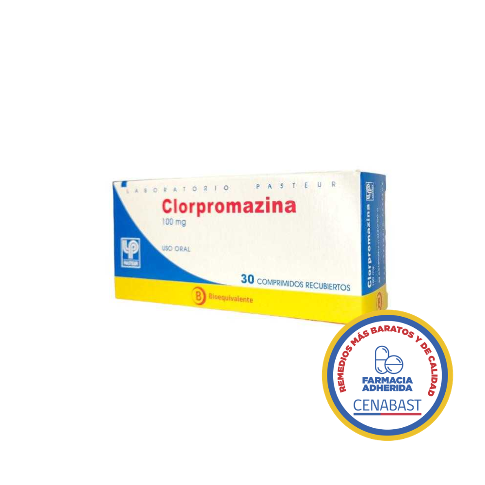 CLORPROMAZINA 100 MGX 30 COMPRIMIDOS CENABAST