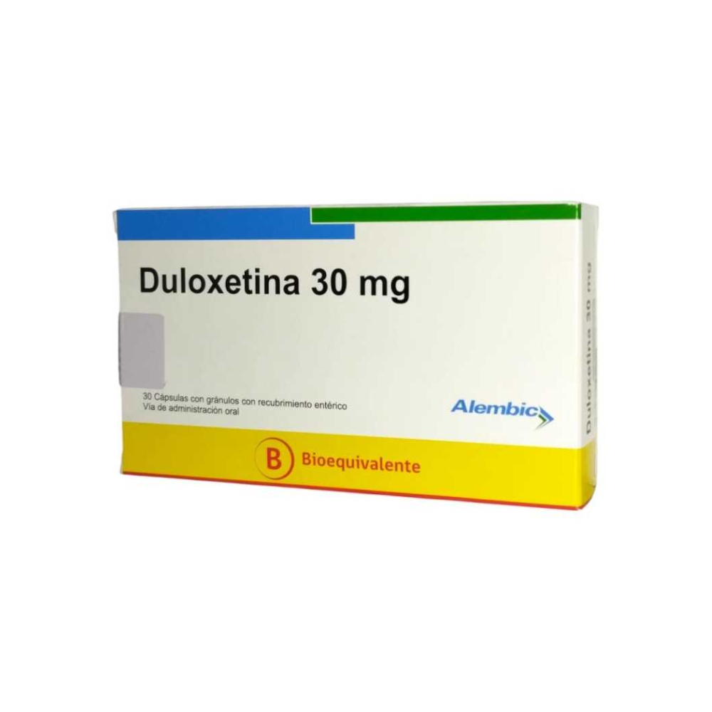 DULOXETINA 30 MG X 30 CAPSULAS ALEMBIC