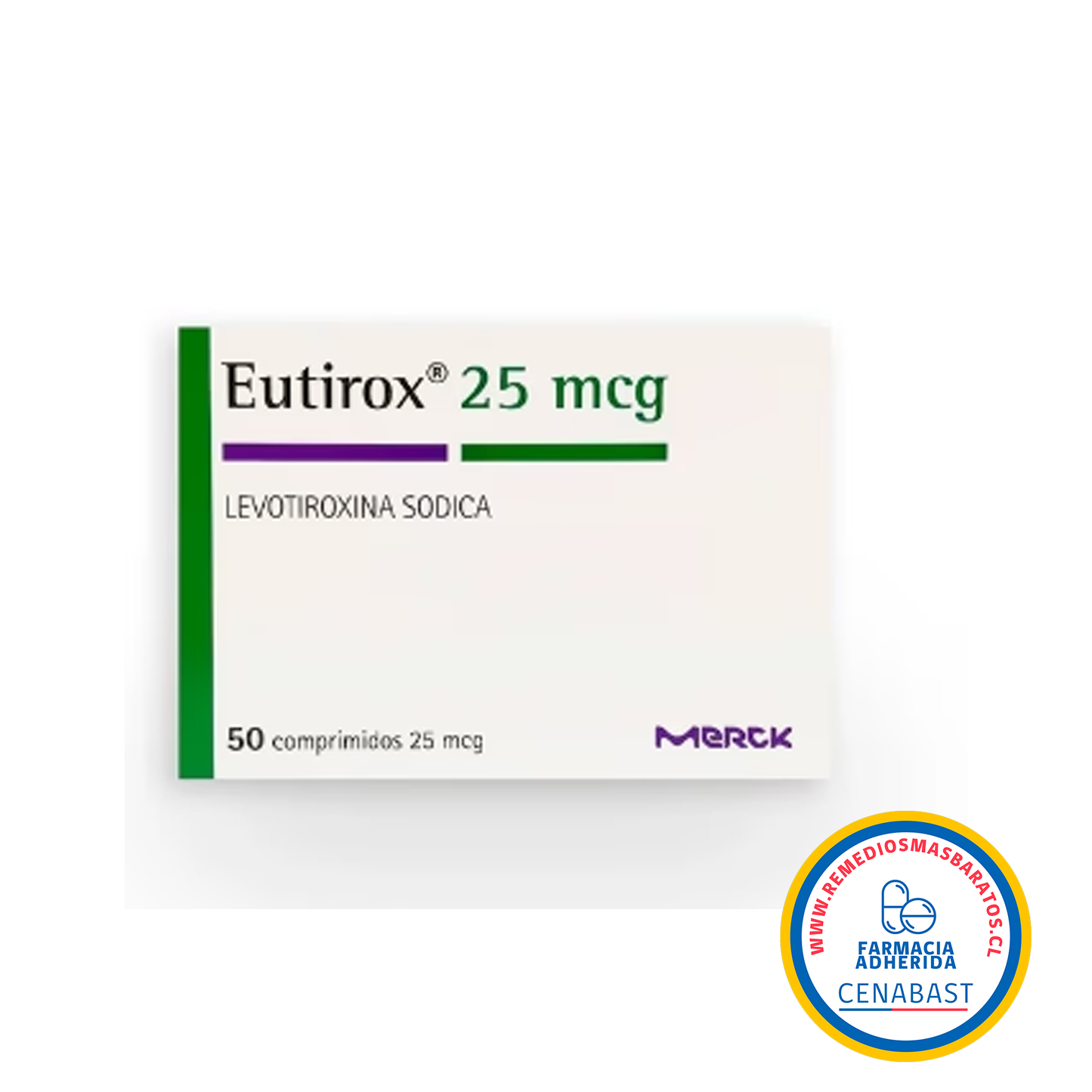 EUTIROX 25 MCG X 50 COMPRIMIDOS.