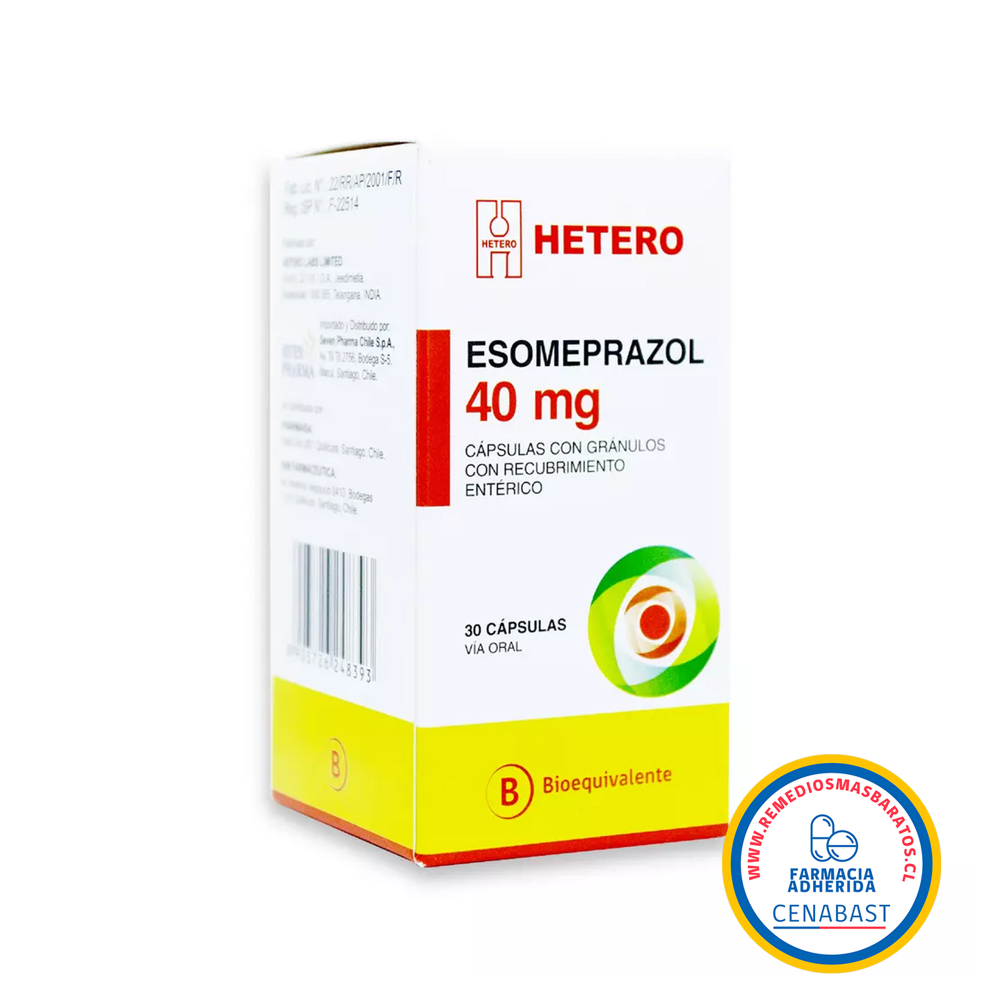 ESOMEPRAZOL 40 MG X 30 CAPSULAS CENABAST