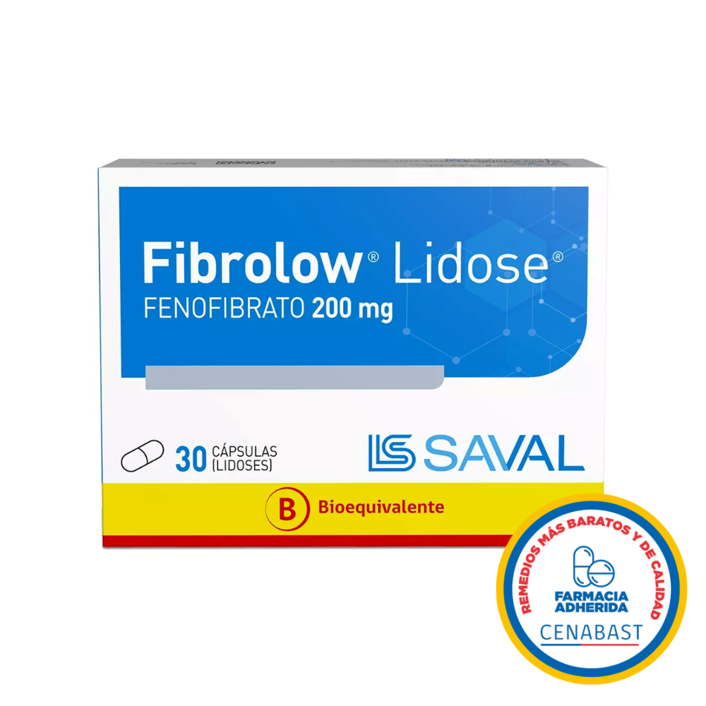 FIBROLOW LIDOSE 200 MG CAJ 30 CP