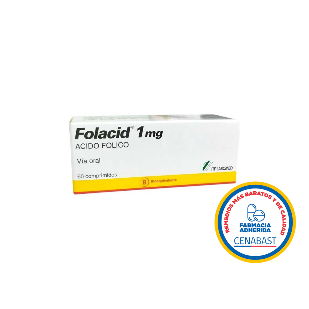 FOLACID 1 MG X 60 COMPRIMIDOS CENABAST