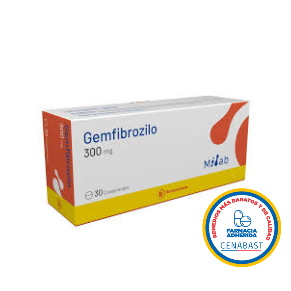 GEMFIBROZILO COMP 300 MG X 30 U MLB CENABAST