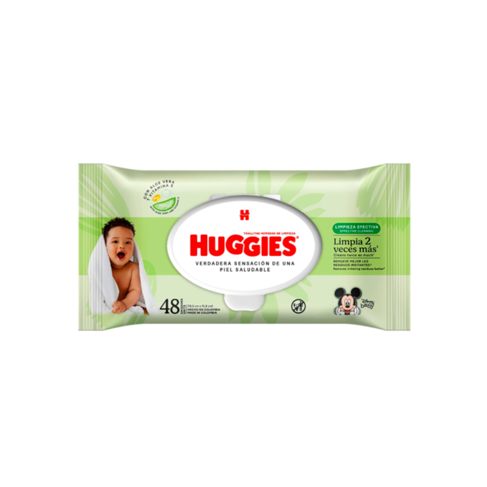 HUGGIES TOALLA HUMEDA LIMPIEZA EFECTIVA X 48 UNID.