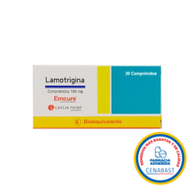 LAMOTRIGINA 100 MG CAJ 60 CM EM CENABAST