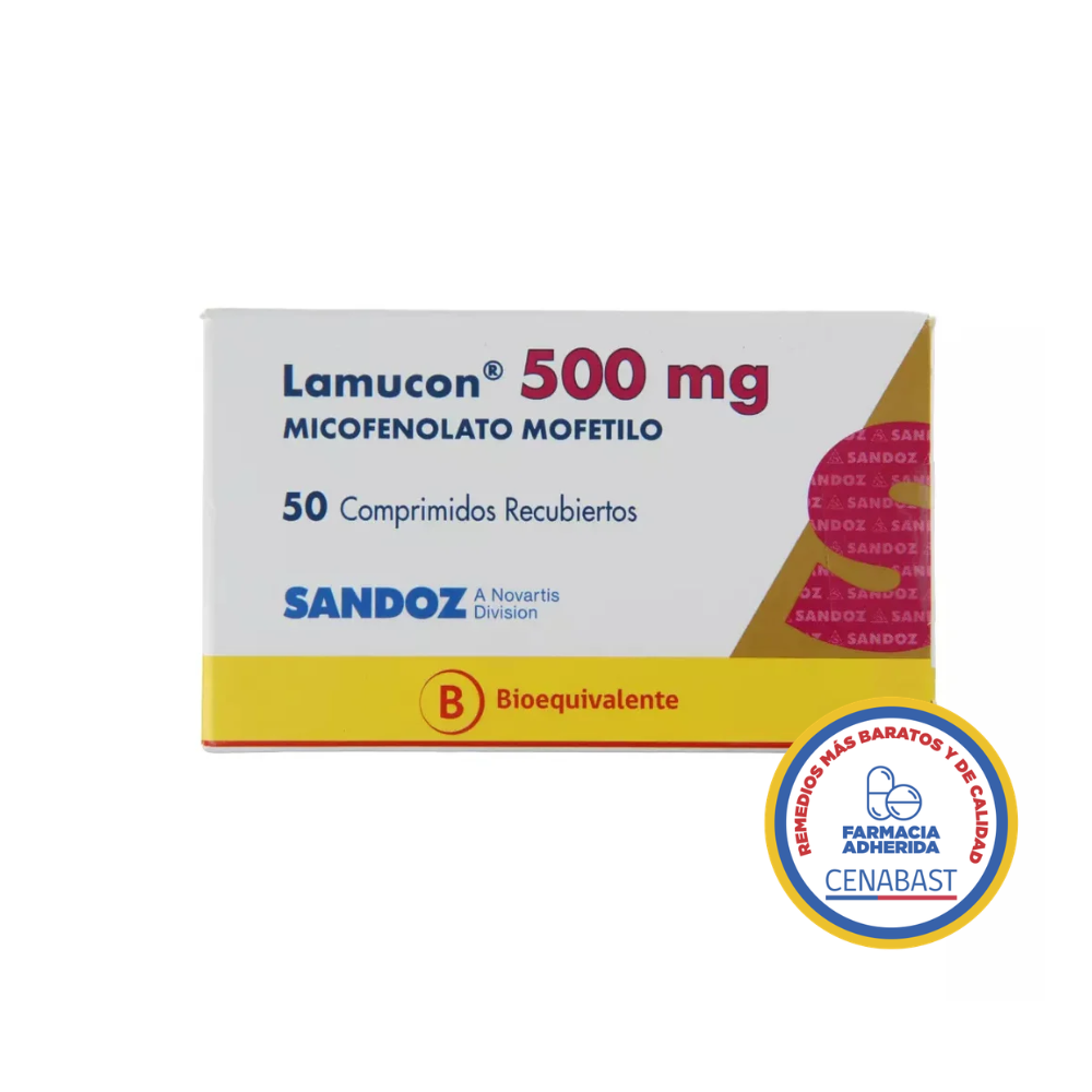 LAMUCON 500 MG X 50 COMPRIMIDOS REC CENABAST