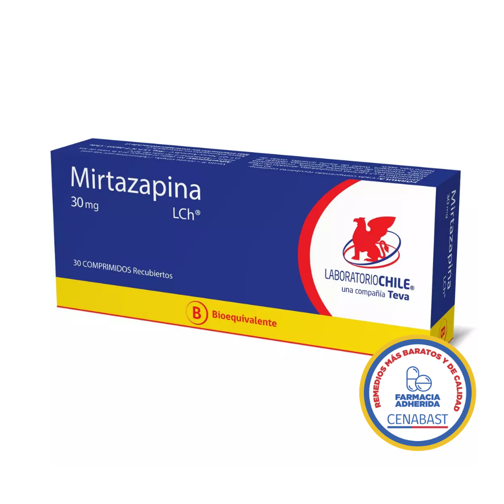MIRTAZAPINA 30 MG X 30 COMPRIMIDOS CENABAST