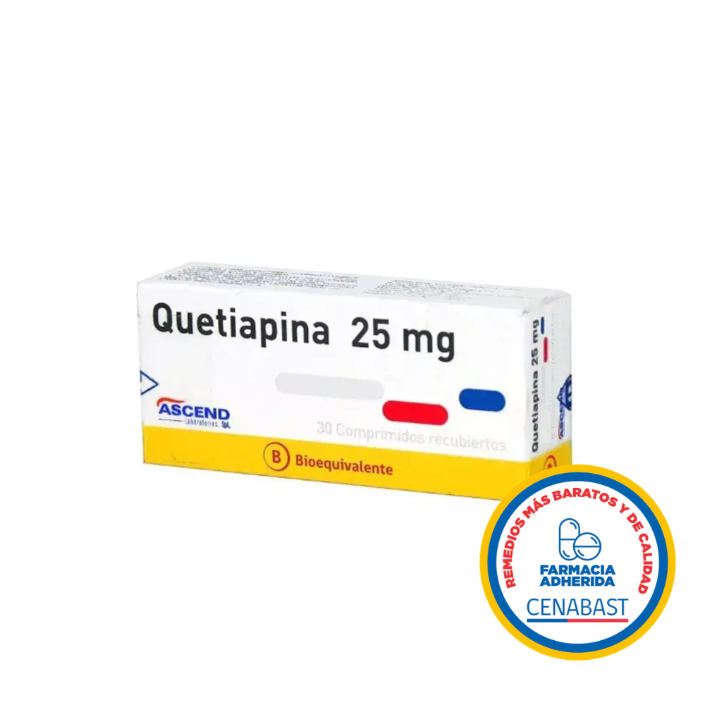 QUETIAPINA 25 MG X 30 A CENABAST