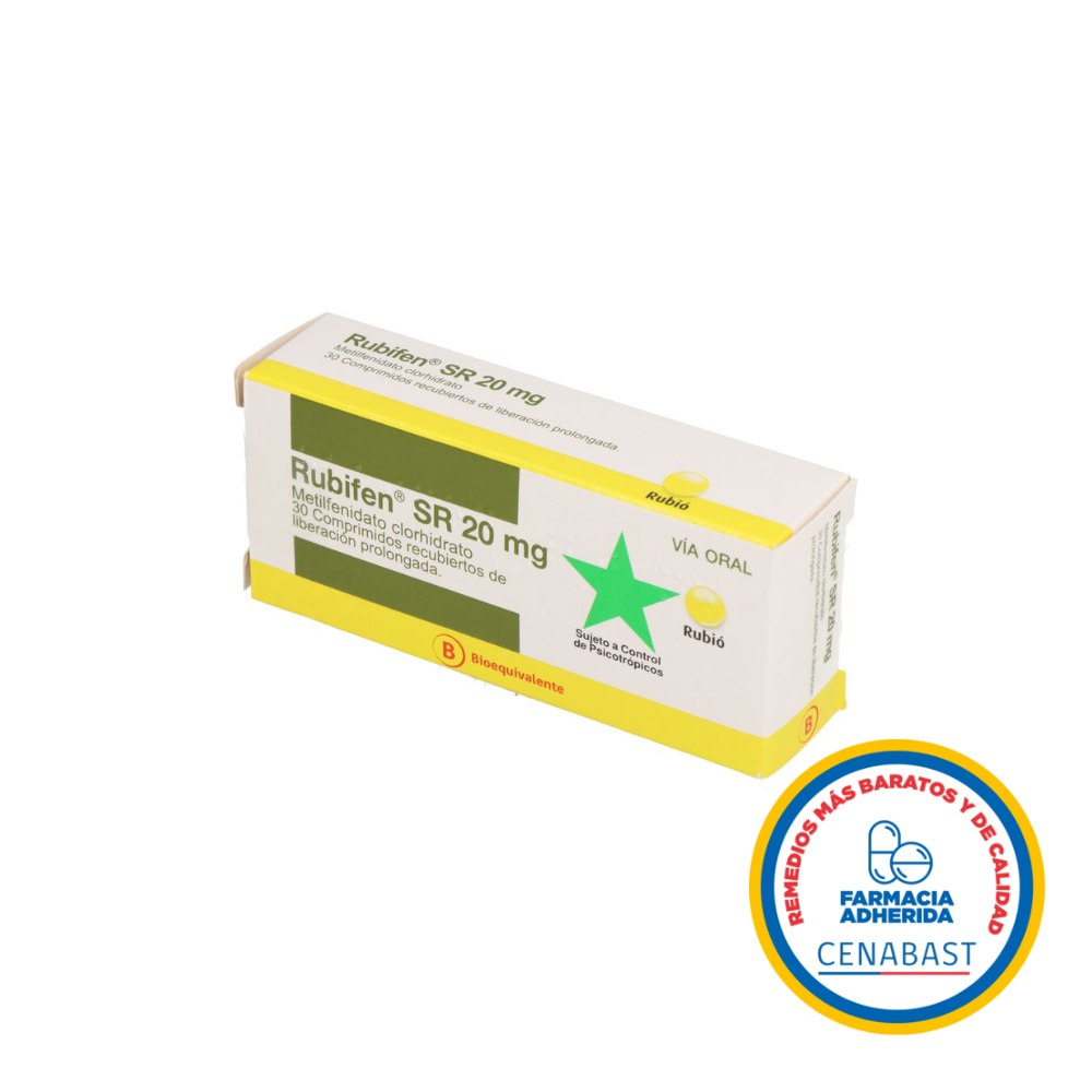 RUBIFEN SR 20 MG CAJ 30 CM REC LP CENABAST