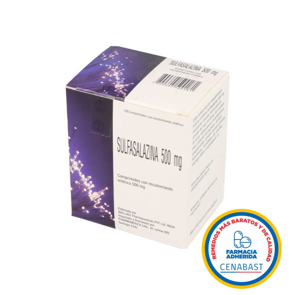SULFASALAZINA 500 MG X 100 COM CENABAST