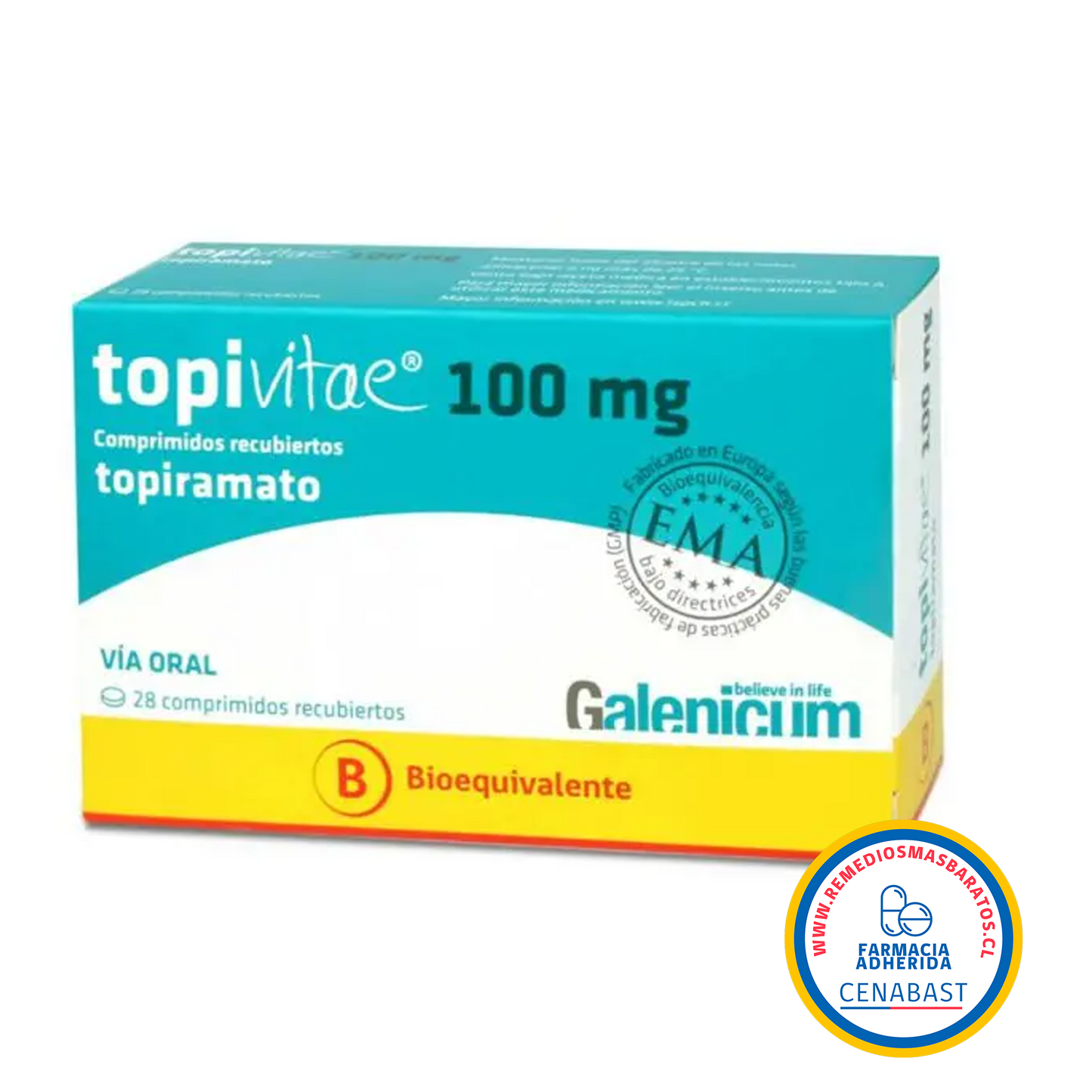 TOPIVITAE 100 MG X 28 COMPRIMIDOS CENABAST