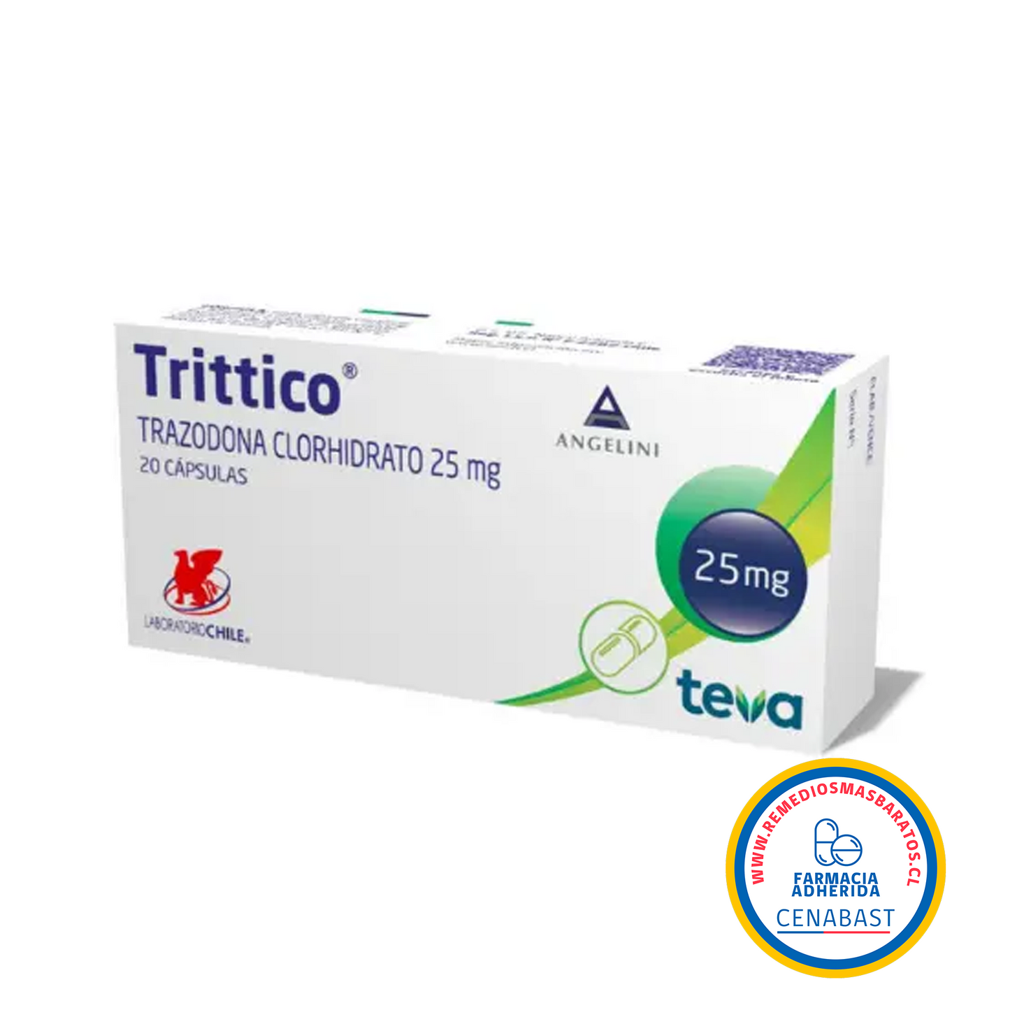 TRITTICO 25 MG X 20 COMPRIMIDOS CENABAST