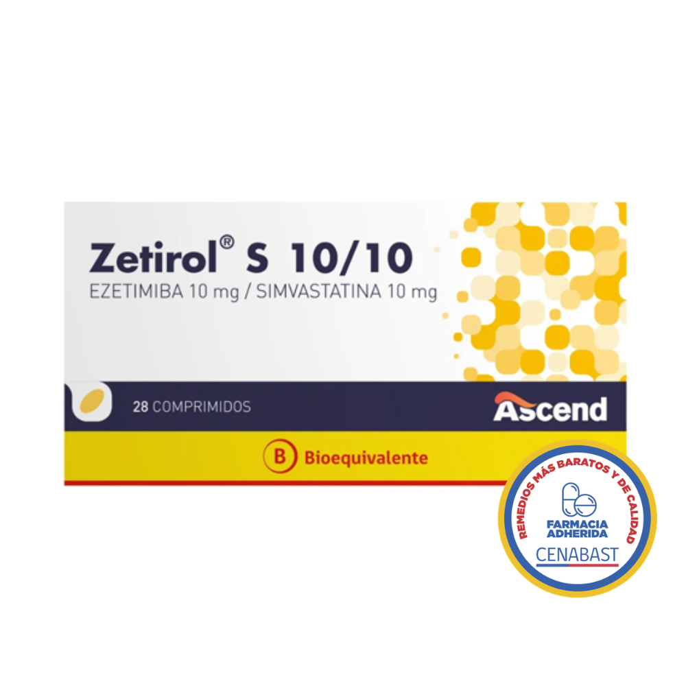ZETIROL S 10/10 MG X 28 COMPRIMIDOS CENABAST