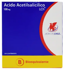 ACIDO ACETILSALICILICO 100 MG BIOEQUIVALENTE X 100 COMPRIMIDOS