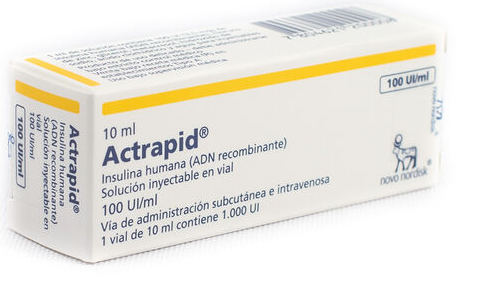 ACTRAPID FCO AMP 100 UI / ML X 10 ML NOVO NORDISK