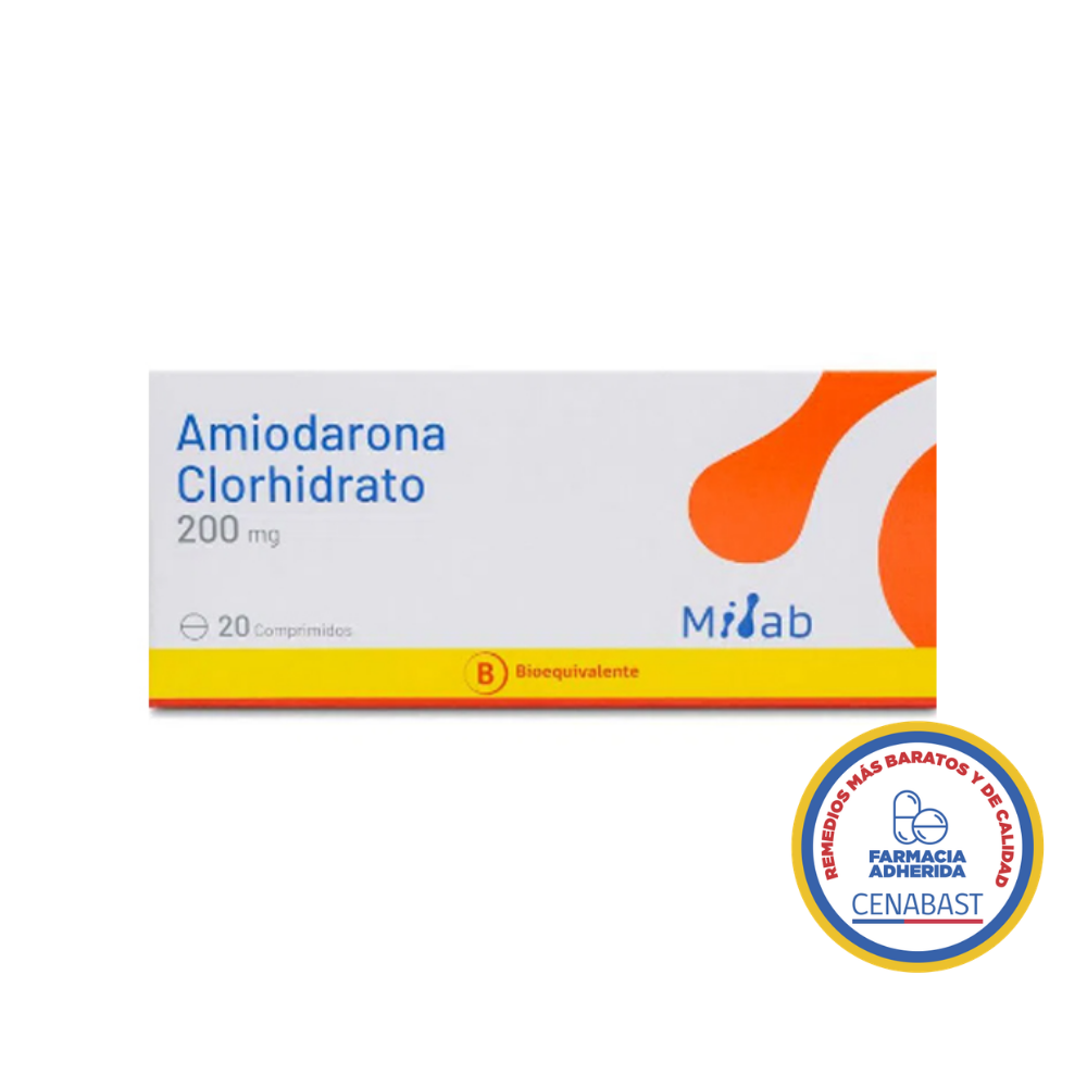 AMIODARONA 200 MG X 20 COMPRIMIDOS CENABAST