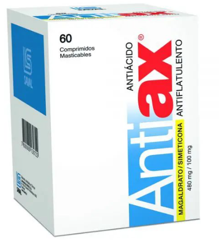 ANTIAX 480 MG/ 100 MG COMP. MASTICABLES X 6 UN.
