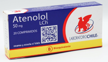 ATENOLOL COMPRIMIDOS 50 MG X 20 U LABORATORIOS CHILE