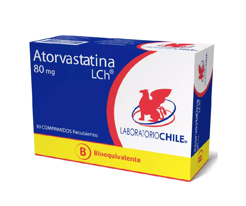 ATORVASTATINA COMPRIMIDOS 80 MG. X 30