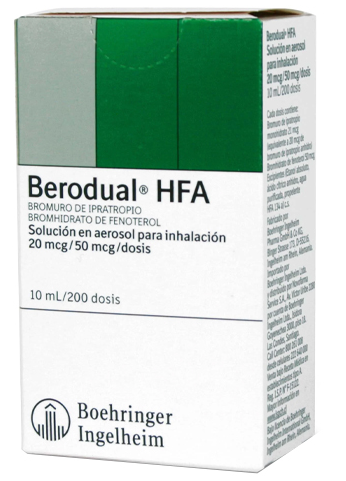 BERODUAL HFA SOL INH 20 MCG X 200 DSS BOEHRINGER INGELHEIM.