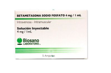 BETAMETASONA SOLUCION INYECTABLE 4 MG/ML X 5 AMPOLLAS