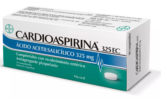 CARDIOASPIRINA 325 MG. 30 COMPRIMIDOS.