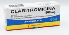 CLARITROMICINA COMPRIMIDOS RECUBIERTOS 500 MG X 14 U. ANDRÓMACO