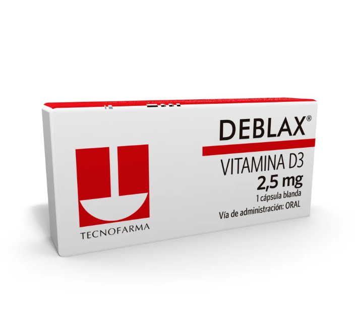 DEBLAX VIT D3 CAP BLANDA 2,5 MG X 1 U