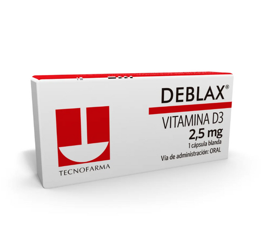 DEBLAX VIT D3 CAP BLANDA 2,5 MG X 1 U