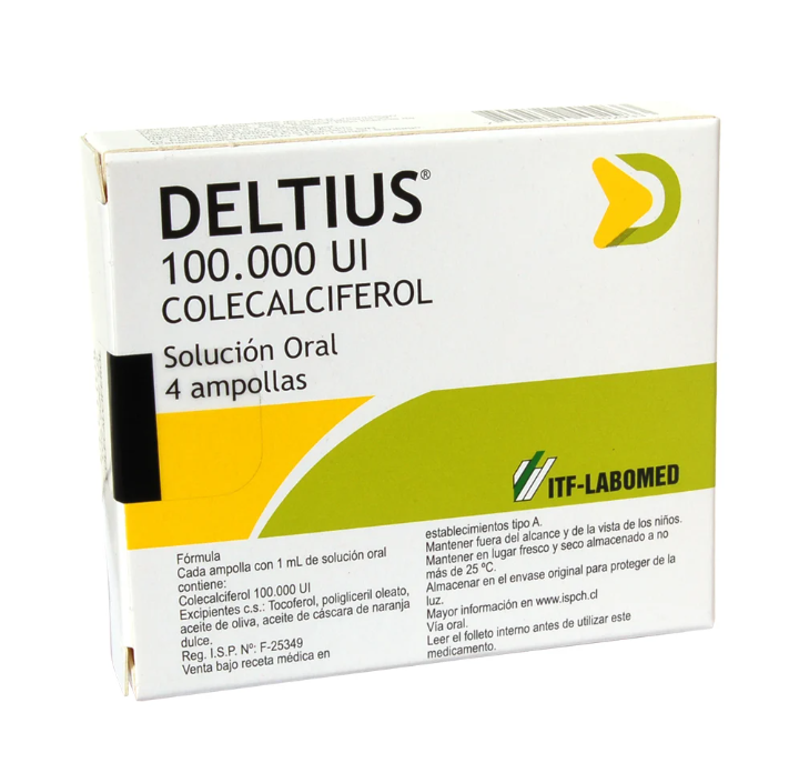 DELTIUS SOLUCION ORAL 100000 UI X 4 AMP.