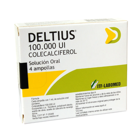 DELTIUS SOLUCION ORAL 100000 UI X 4 AMP.