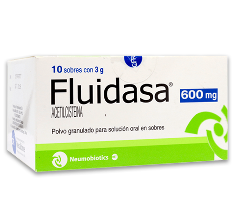 FLUIDASA PVO SOL ORAL SBR 600 MG X 10 U