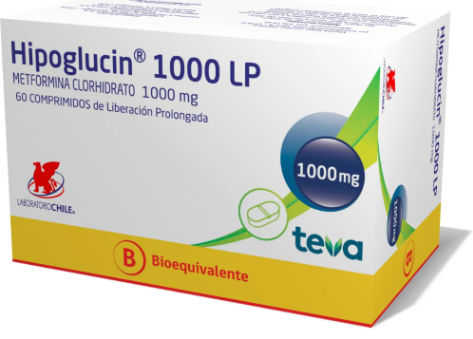 HIPOGLUCIN LP COM 1000 MG X 60 (BE)