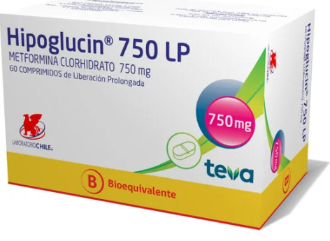 HIPOGLUCIN LP COM  750 MG X 60 (BE)