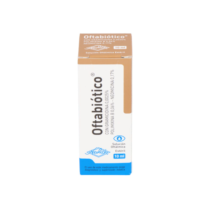OFTABIOTICO SOLUCIÓN OFTALMOLÓGICA X 10 ML