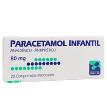 PARECETAMOL COMPRIMIDOS MASTICABLES 80MG